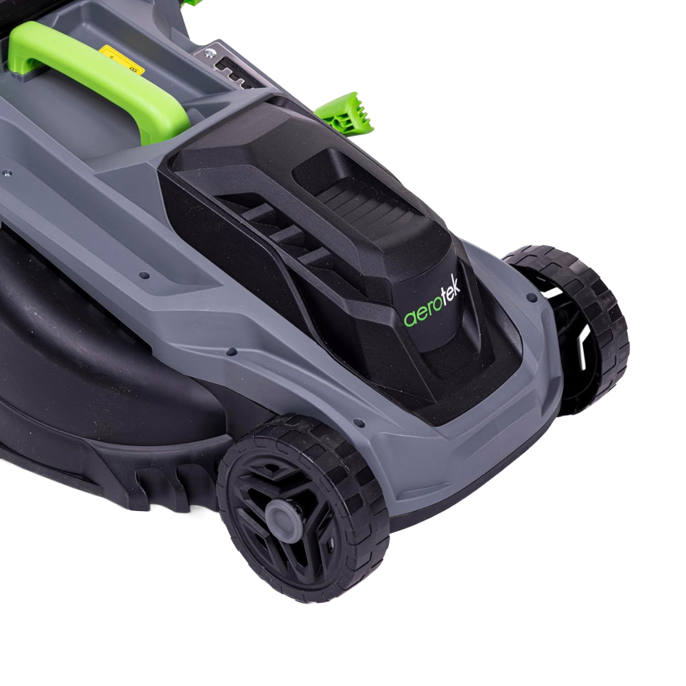Aerotek 1600W Hand Propelled 38cm Lawn Mower and Garden Gear 12V Cordless Grass Trimmer Bundle Image 6
