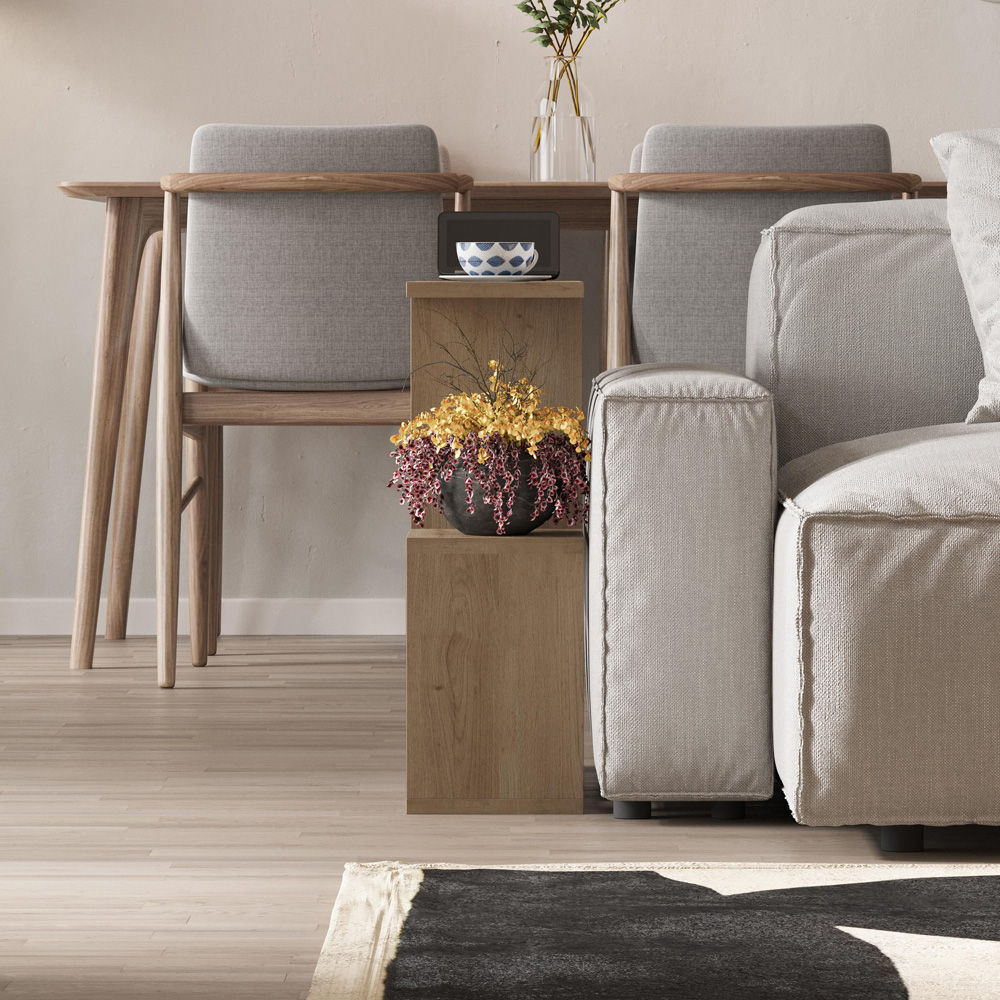 Decortie Homemania 4 Shelf Oak Effect Side Table Image 4