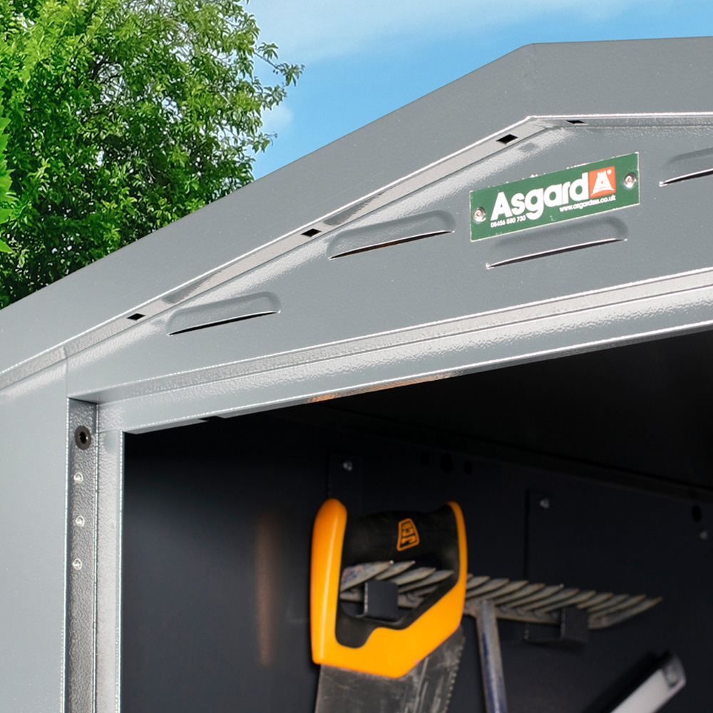 Asgard Sentry 3 x 7ft Green Apex Garden Shed Image 8