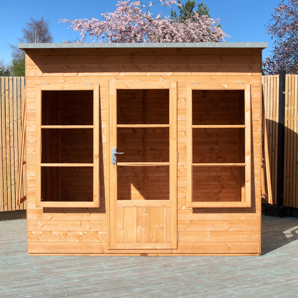Shire Orchid Pine Wood Curved Roof 8 x 8ft Summerhouse Image 5