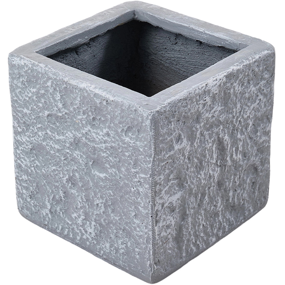 Living and Home Granite Square Cement Planter with Drainage Holes 32 x 32cm Image 1