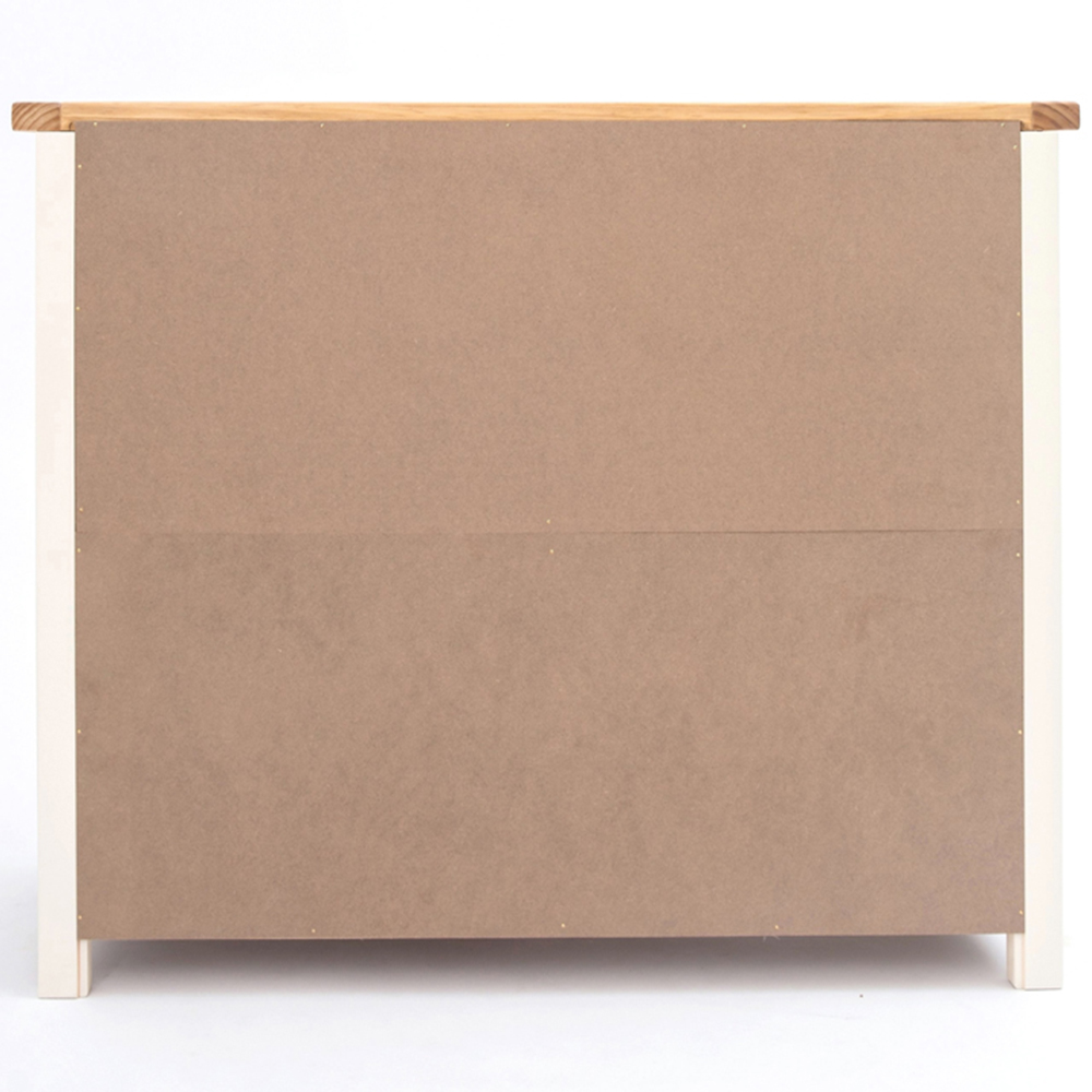 Cabinet Bits Maggiori 6 Drawer White Wood Knob Chest of Drawers Image 6