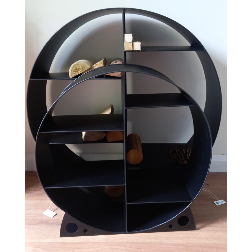 Inspirational Gifting Black Round Steel Log Holder 80cm Image 6