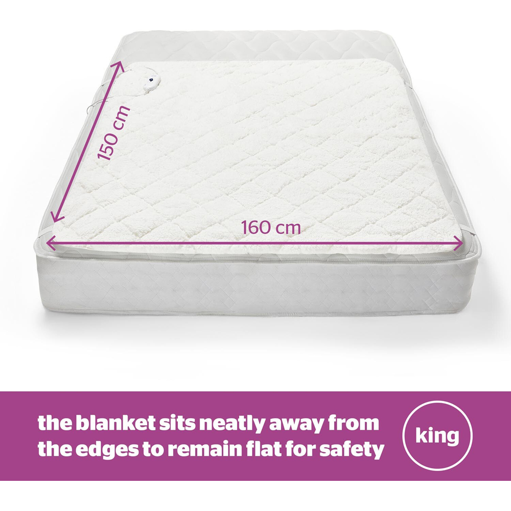 Silentnight Teddy Fleece Electric Blanket - White / Double Image 7