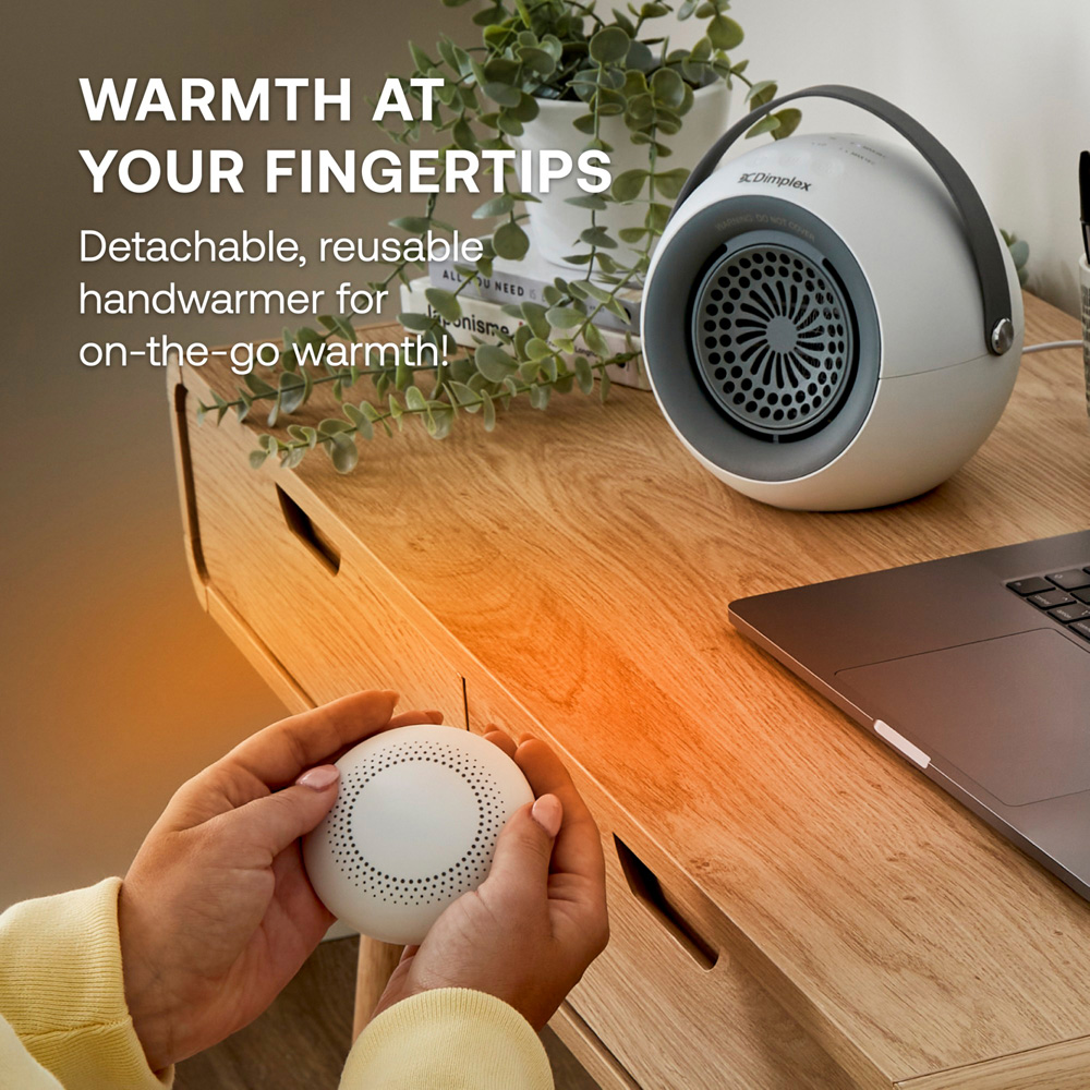 Dimplex Desk Friend White Personal Fan Heater with Detachable Handwarmer 400W Image 4