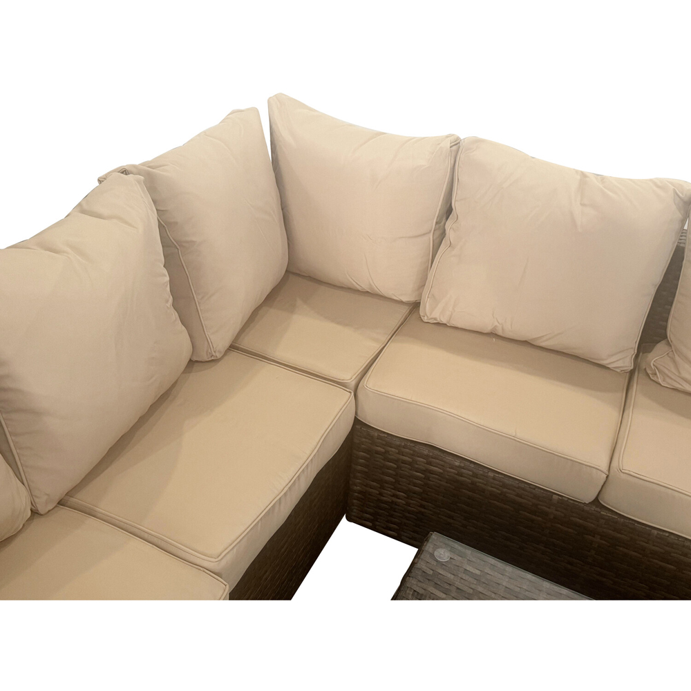 Carolina 6 Seater Dark Brown Conversation Set Image 5