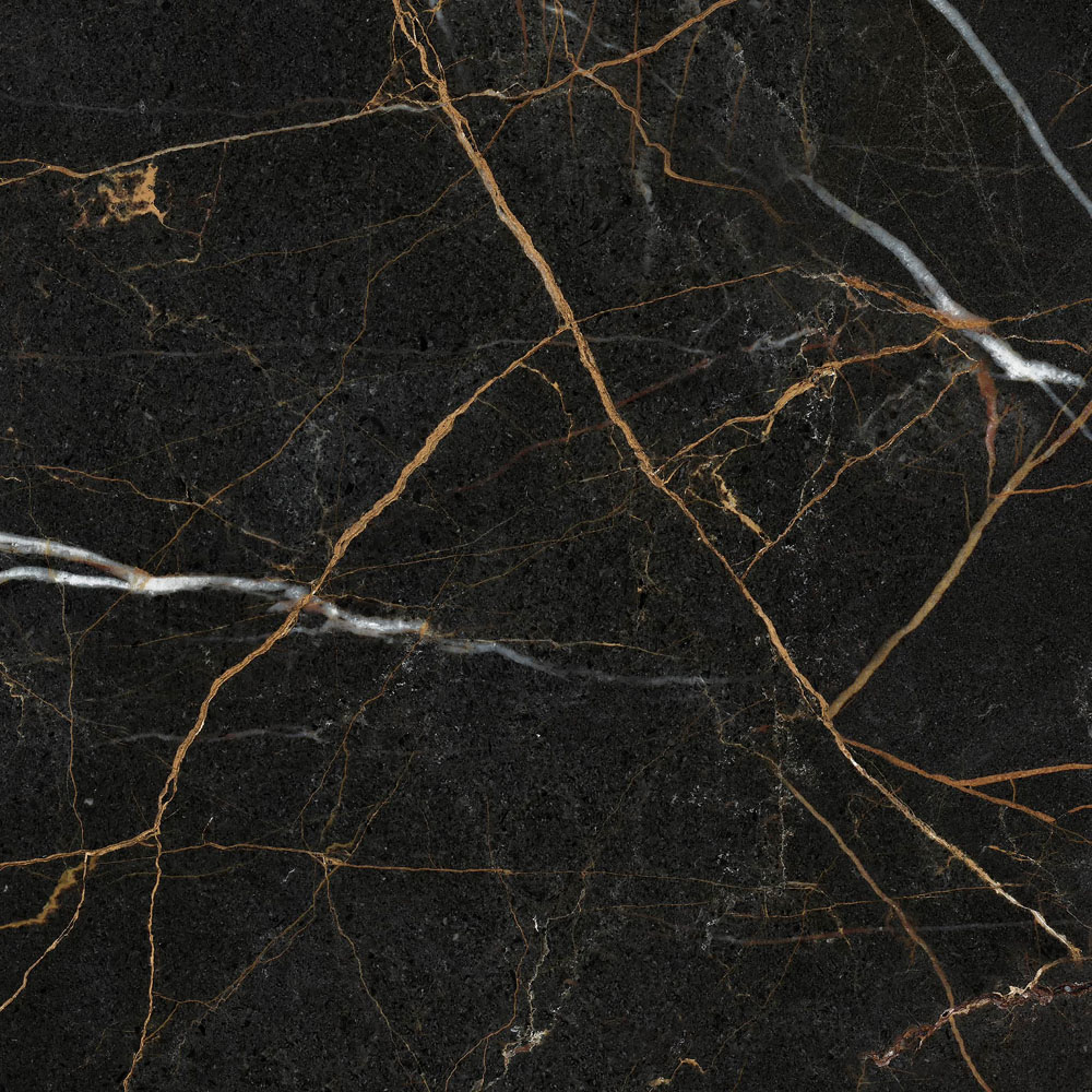 Top Ceramics Matt Black Marble Effect Porcelain Wall Tile 600 x 600mm Image 2