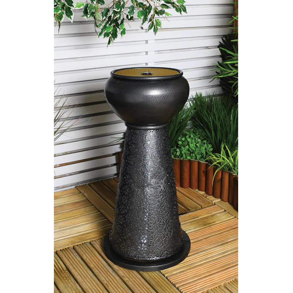 Contemporary Pedastal Water Feature - Grey Image 3