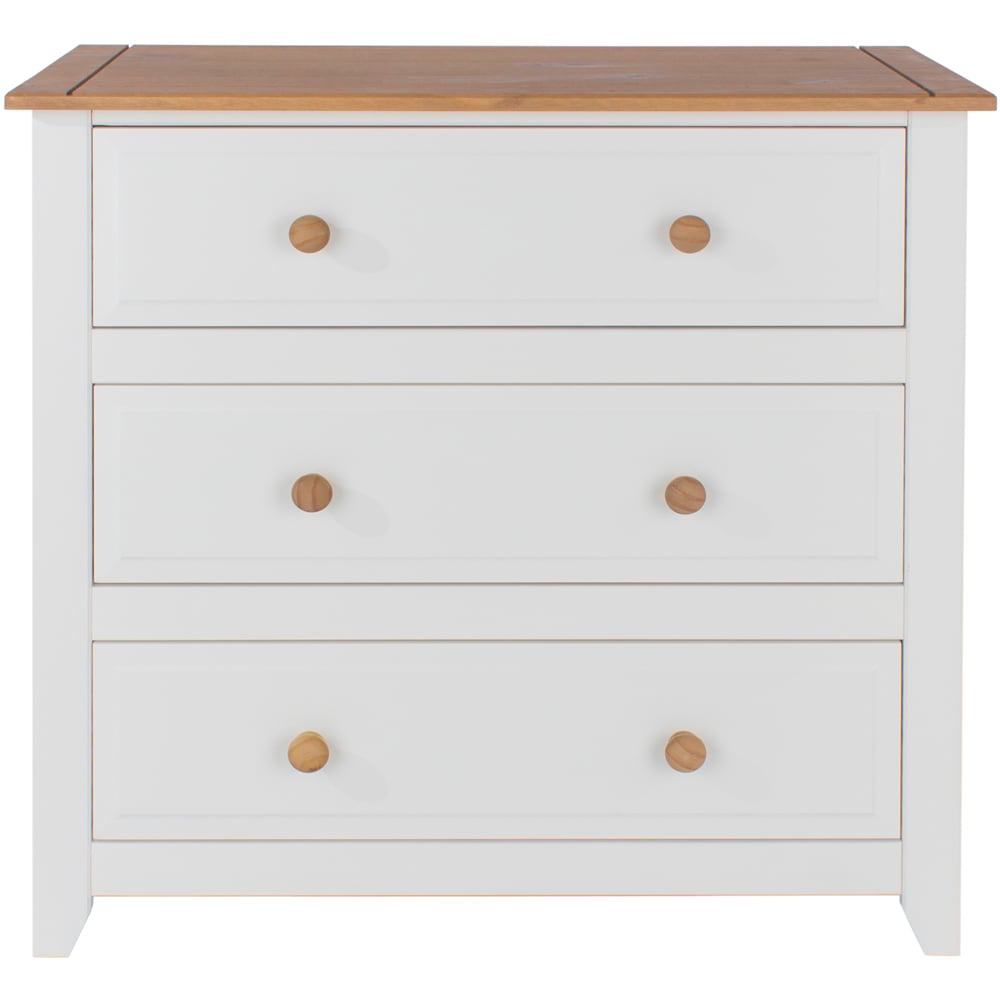 Core Products Capri 3 Drawer White Chest of Drawers Image 3