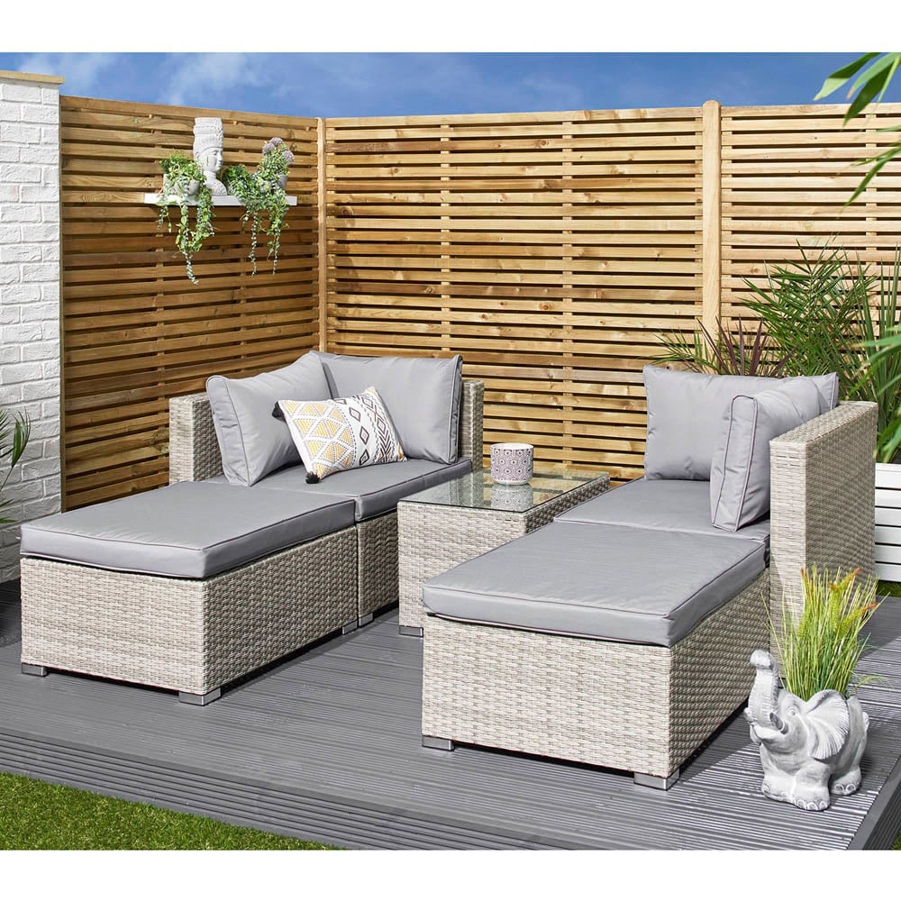 Outdoor Essentials Avalon 4 Seater Natural Rattan Garden Lounge Set Image 5