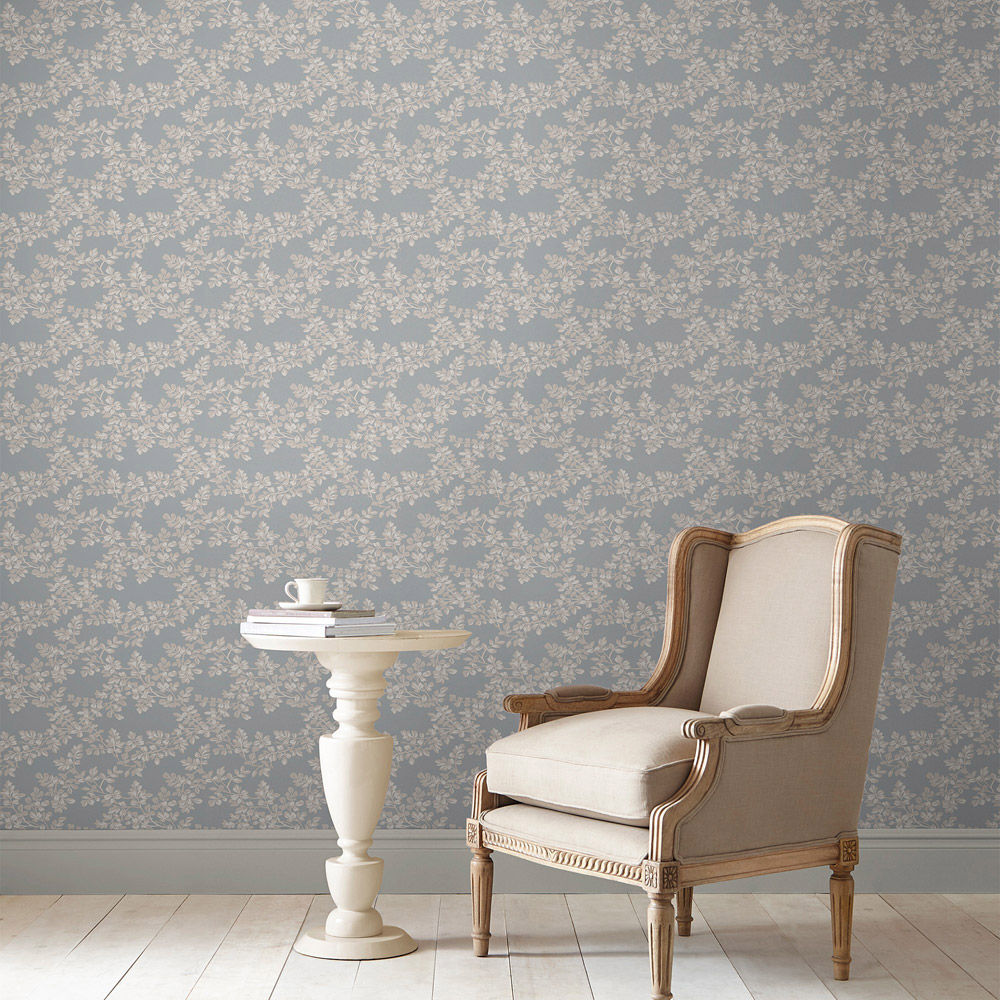 Laura Ashley Burnham Pale Seaspray Wallpaper Image 3