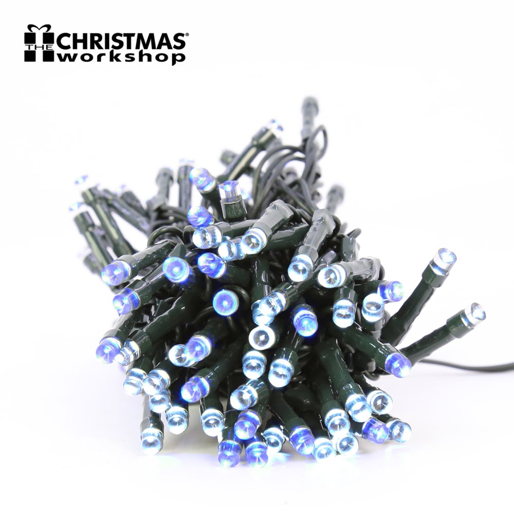 The Christmas Workshop 100 Blue and White LED String Light Image 2