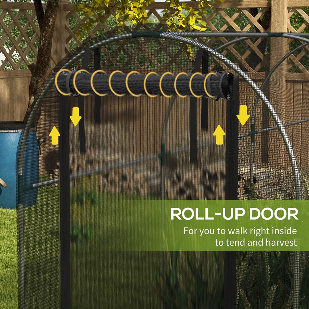 Outsunny Black Plant Protection Tent 6.1 x 3.9 x 11.8ft Image 6