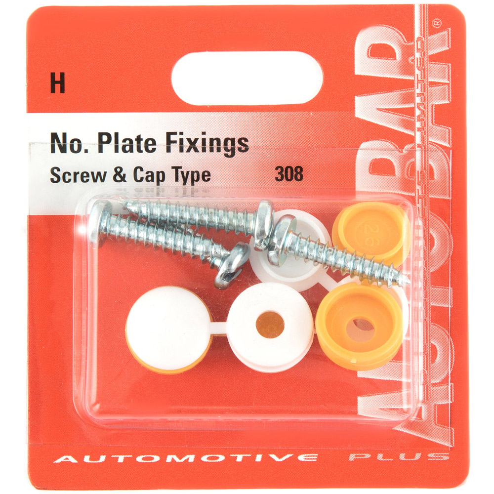 thumbnail image 2 of ASC 60-Pack Mixed Number Plate Fixing Plastic Screws & Caps - License Plate Hardware Kit 2 of 5