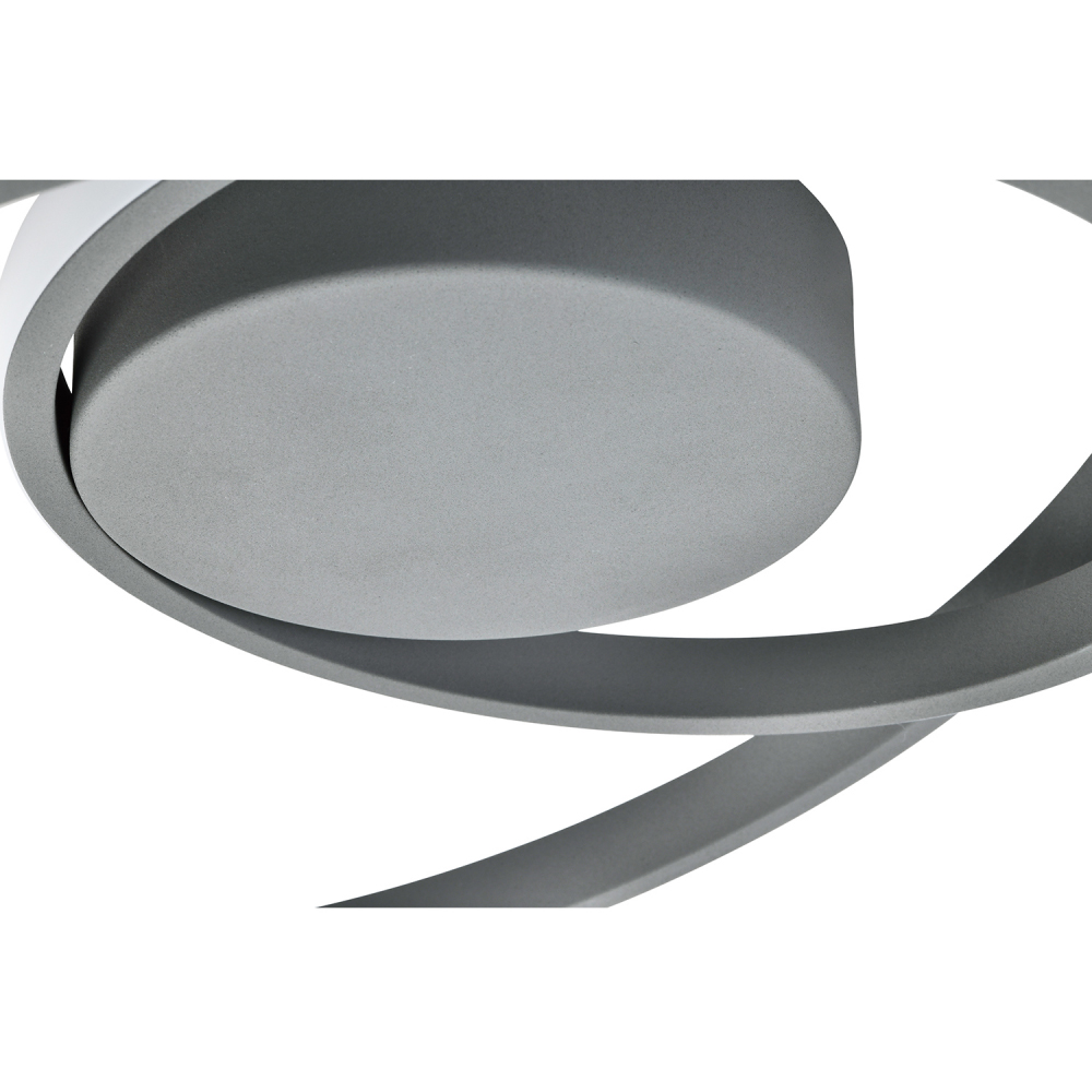 Happy Homewares Single Loop Strip Matt Grey Flush LED Powered Ceiling Light Image 4