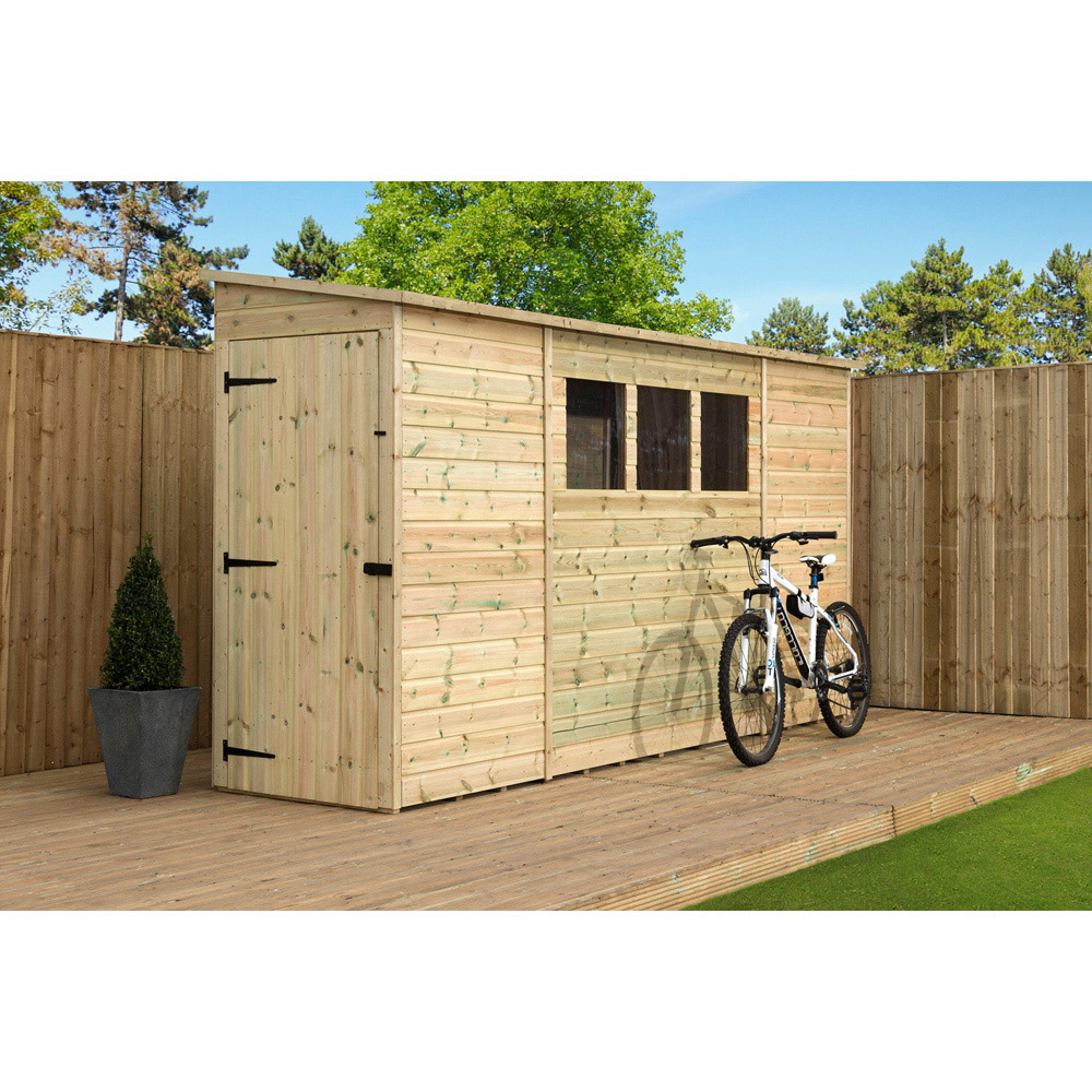 Empire Sheds 2800 10 x 3ft Tongue and Groove Wooden Pent Garden Shed Image 2