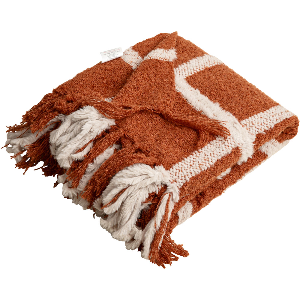 Sansa Checkered Throw Rust Image 9