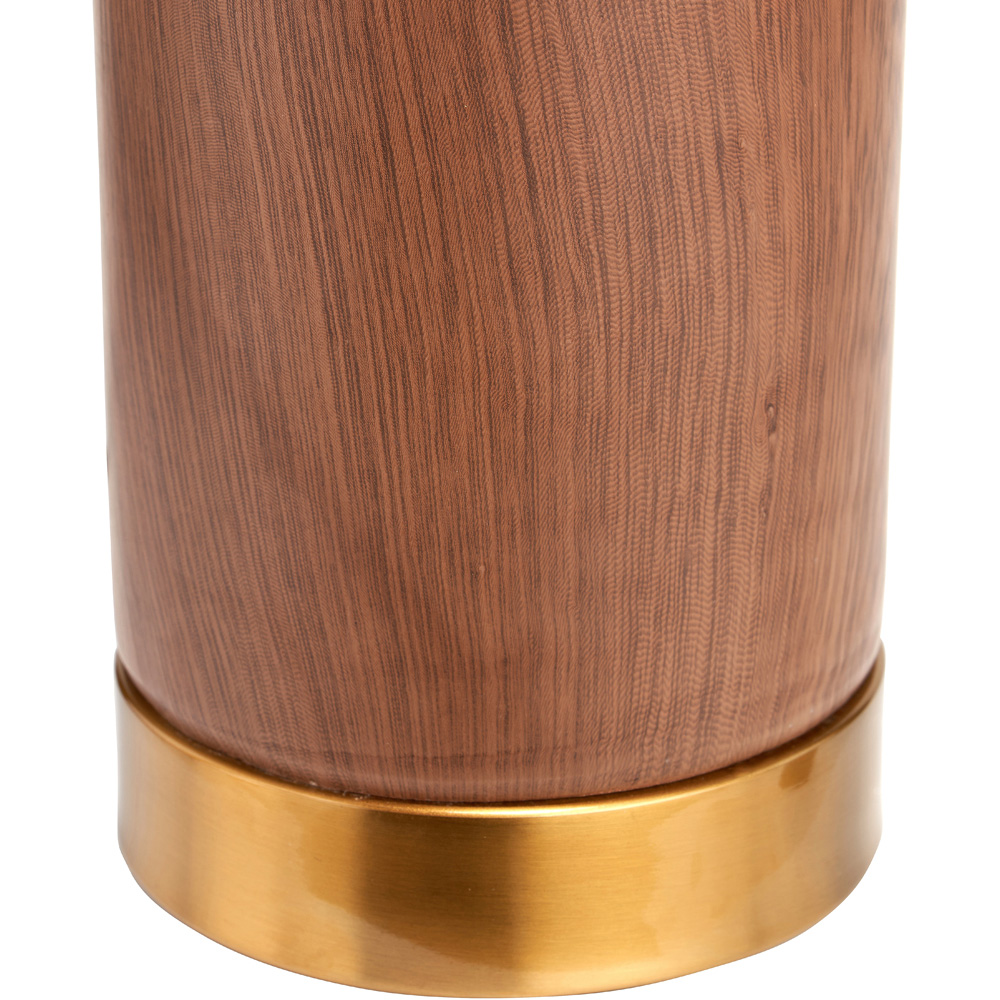 Pacific Lifestyle Carrara Wood Effect Ceramic Tall Table Lamp Image 4