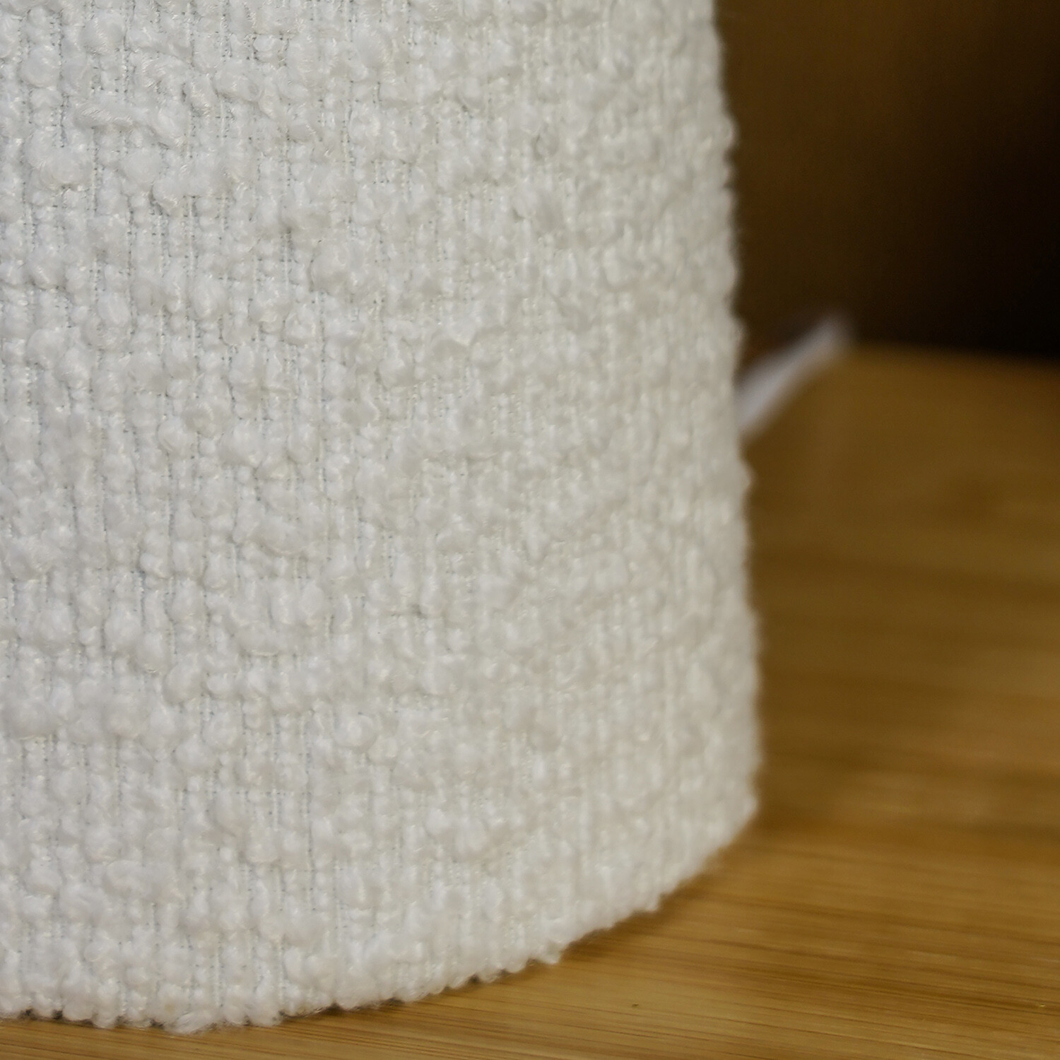 Cream Boucle Effect Table Lamp - Cream Image 9