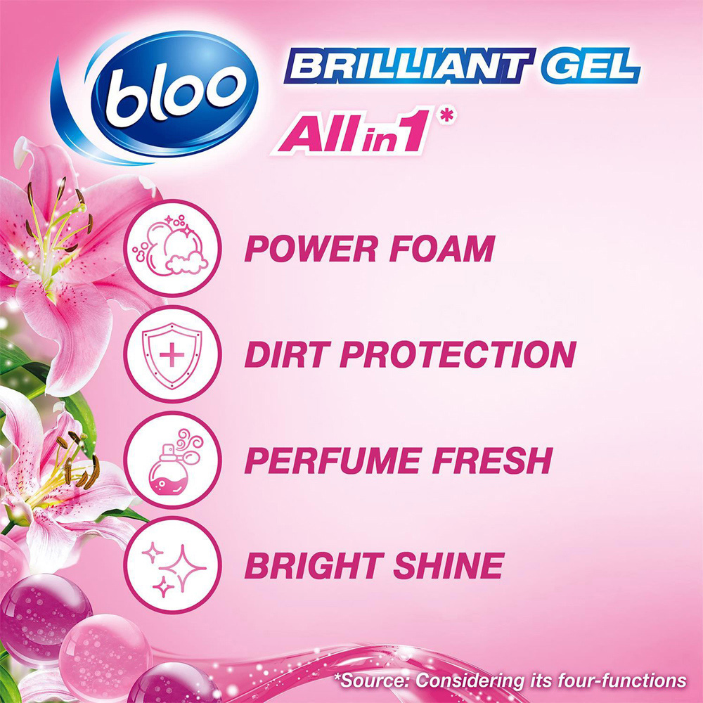 Bloo Brilliant Gel All in 1 Spring Rain Toilet Rim Block 42g 7 Pack Image 7