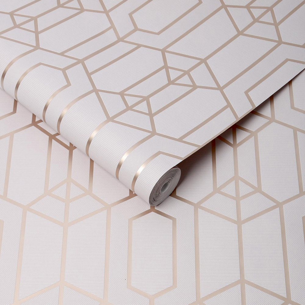 Superfresco Albany Geo Blush Pink Wallpaper Image 2