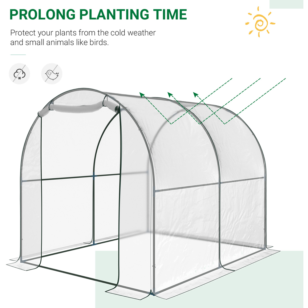 Outsunny Transparent 8 x 6.5ft Walk In Greenhouse Image 5