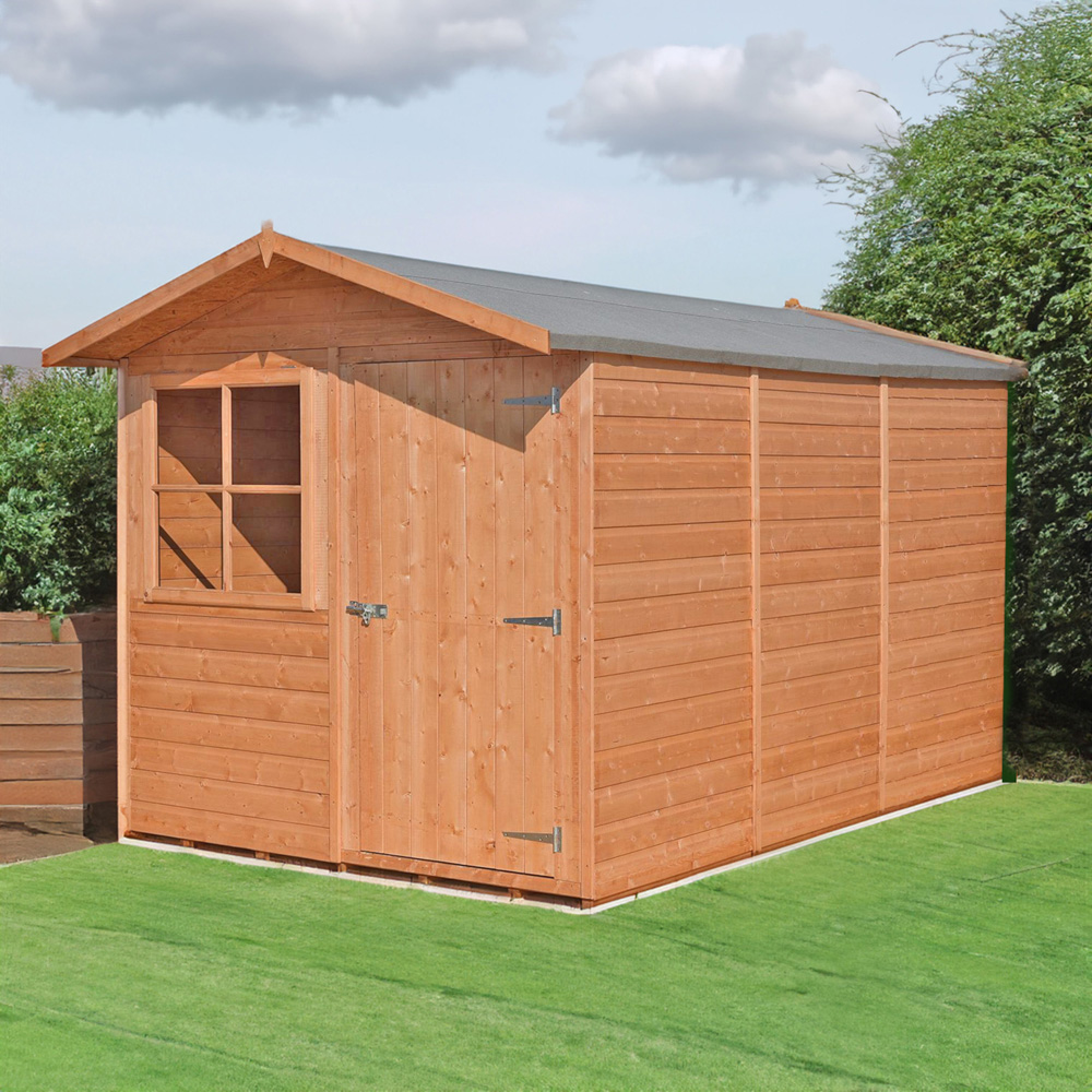 Shire Barraca 7 x 10ft Dip Treated Wooden Shiplap Shed Image 2