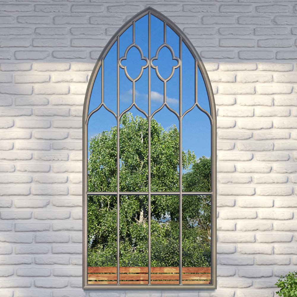 MirrorOutlet Buttercup Country Arch Garden Mirror 140 x 75cm Image 2