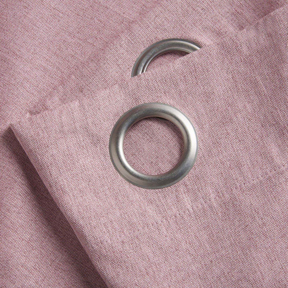 Alan Symonds Blush Linen Look Blackout Ring Top Eyelet Curtains 110 x 229cm Image 4