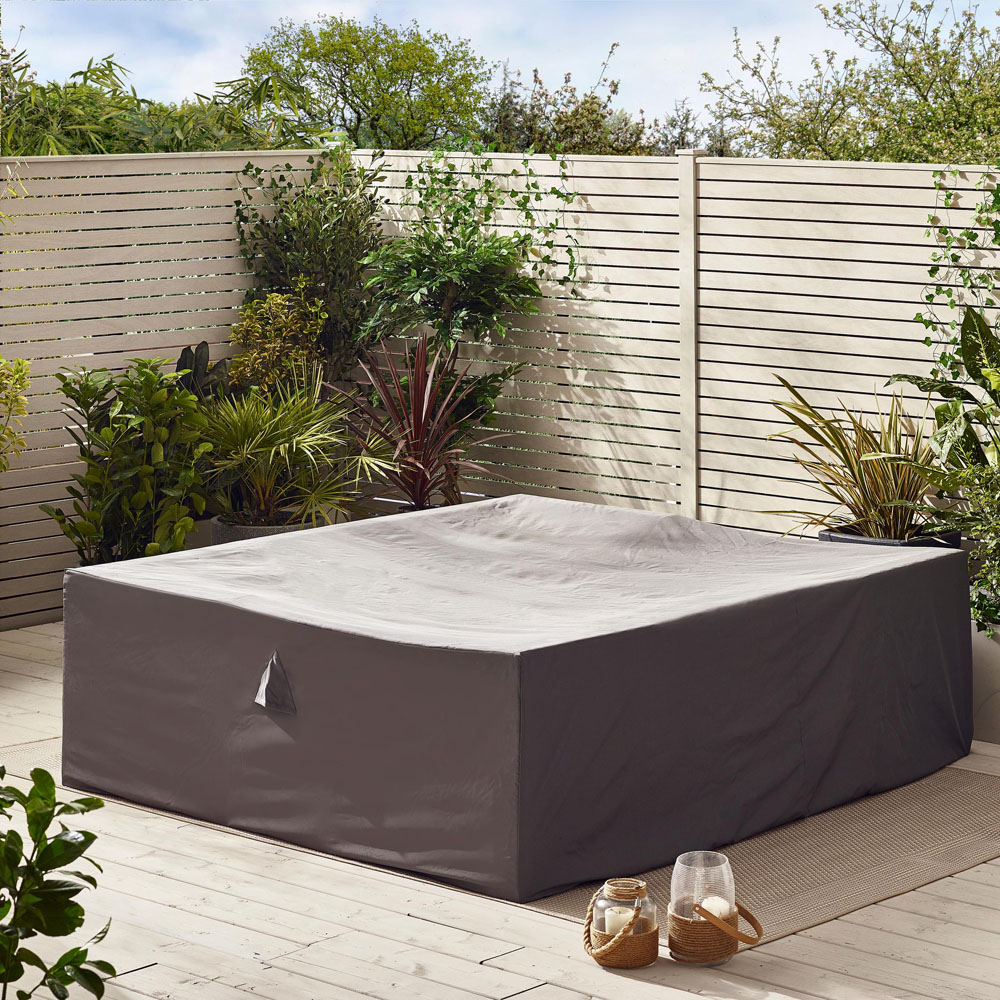 Furniturebox Windermere 6 Seater Warm Natural PE Rattan Outdoor Sofa Set Image 6