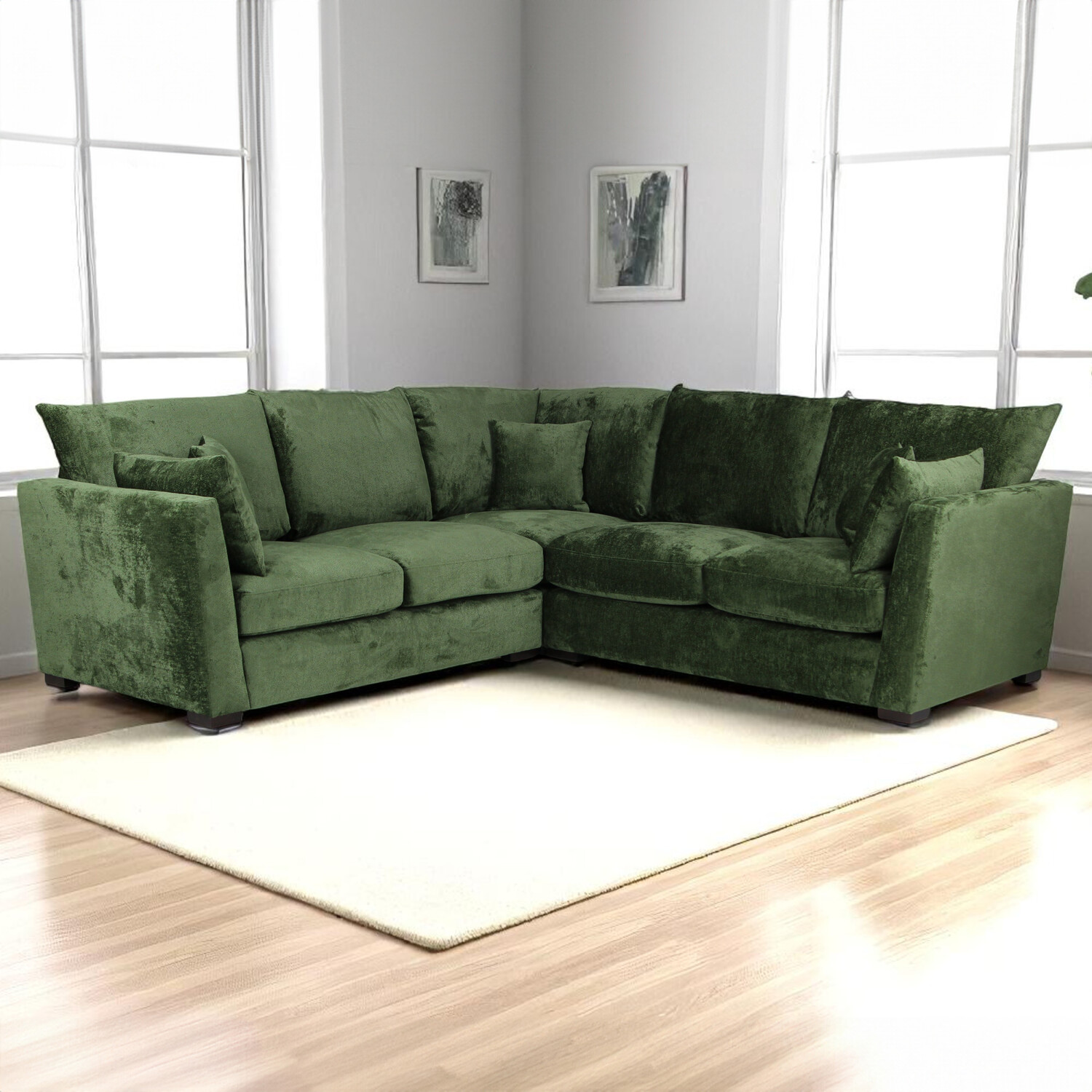 Osprey Corner Sofa Olive Image 1