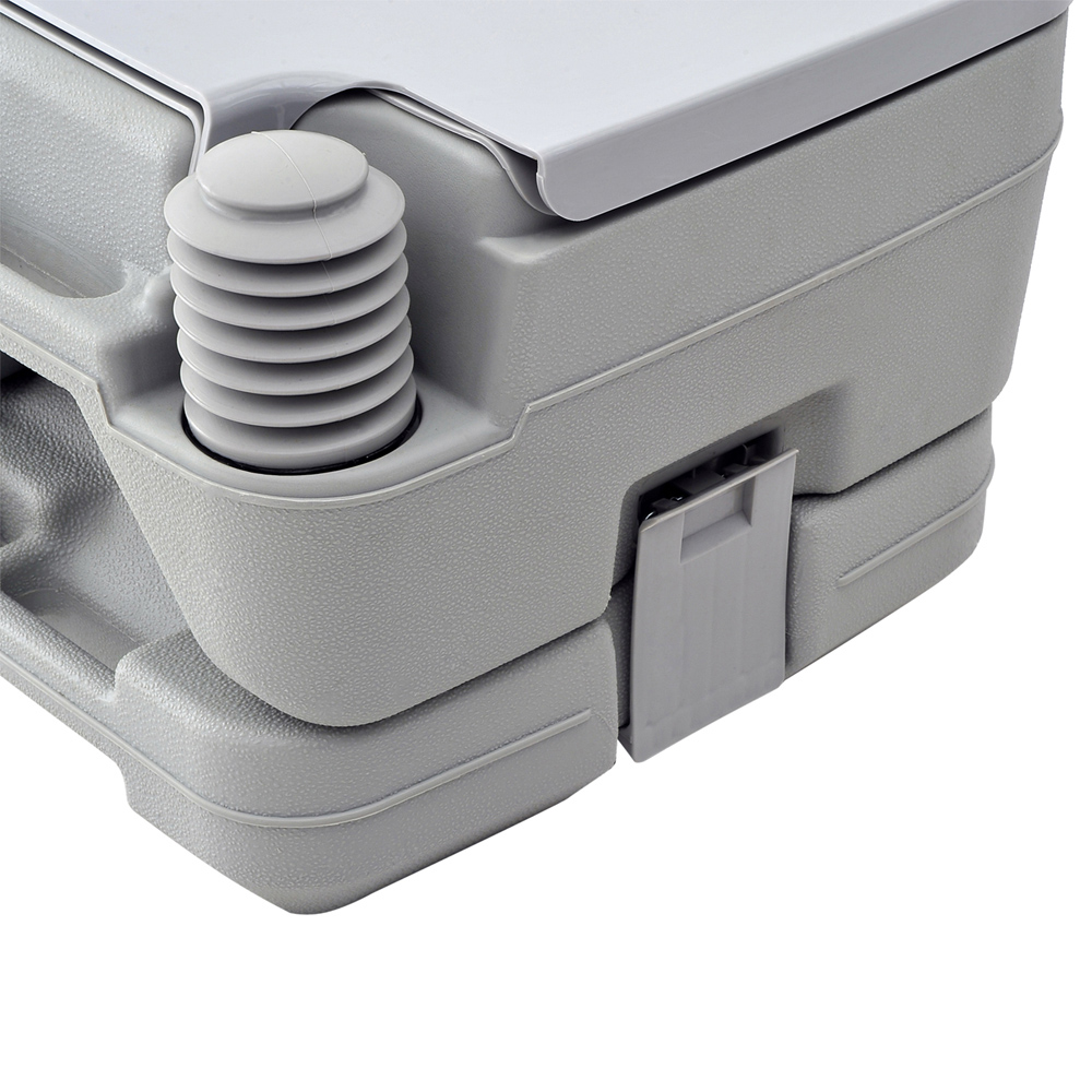 HOMCOM Grey Portable Camping Toilet with 2 Detachable Tanks 10L Image 4