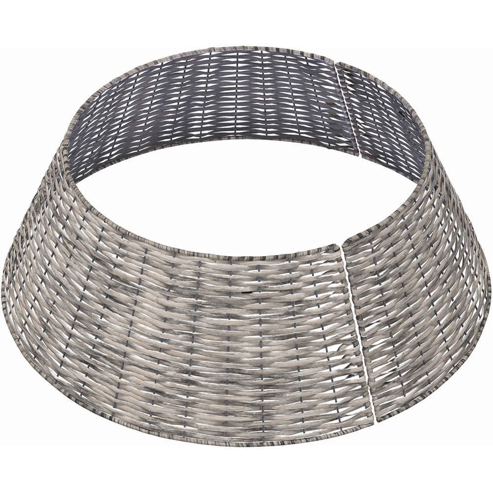 Charles Bentley Grey Wicker Medium Christmas Tree Skirt 25cm Image 3