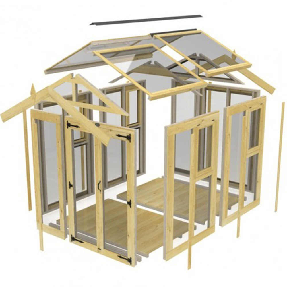 DIY Sheds Pressure Treated Tongue and Groove Timber and Glass 6 x 6ft Greenhouse Image 5