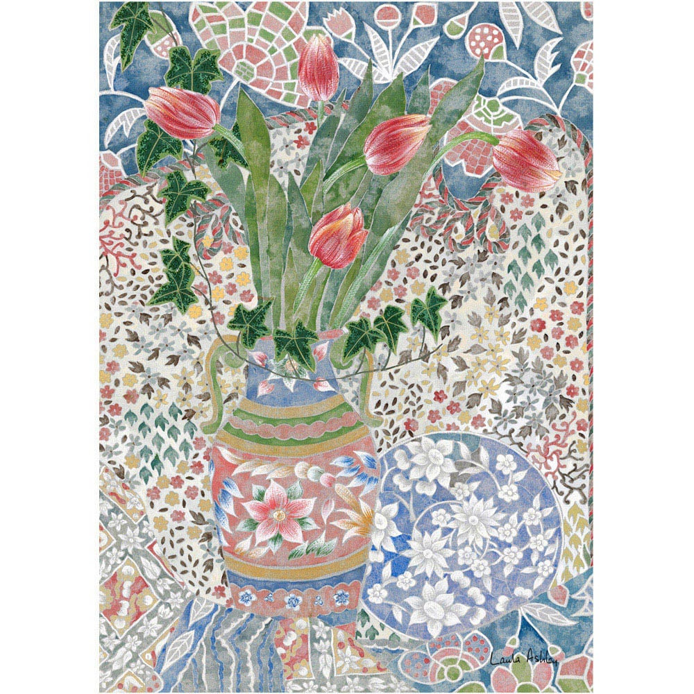 Laura Ashley Abstract Tulips Wooden Frame Wall Art 40 x 50cm Image 4