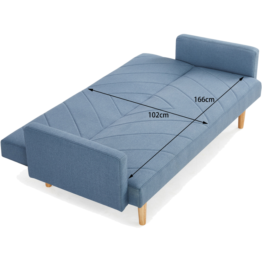 Home Detail Ryan 2 Seater Blue Sofa Bed Image 6
