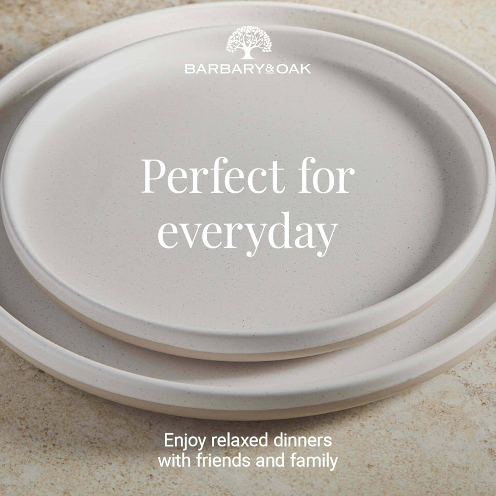 Barbary & Oak Avena White 16 Piece Dinner Set Image 4