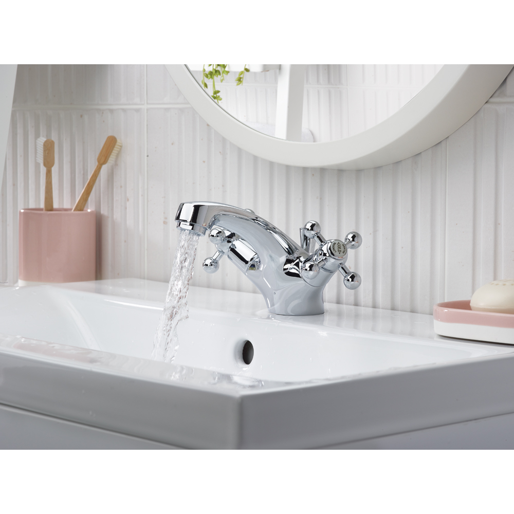 Bristan Regency Traditional Chrome Mono Basin Mixer with Pop Up Waste Image 7