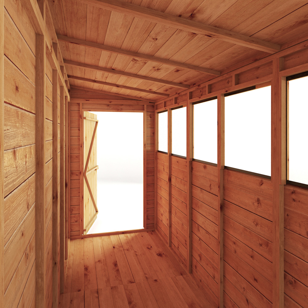 Mercia 12 x 4ft Shiplap Pent Shed Image 5