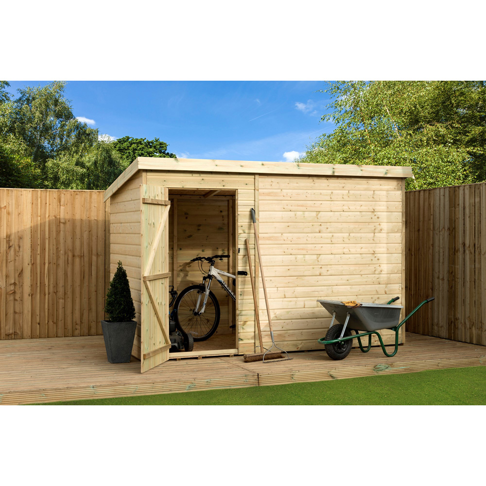 Empire Sheds 1000 9 x 6ft Left Door Tongue and Groove Pent Garden Shed Image 3