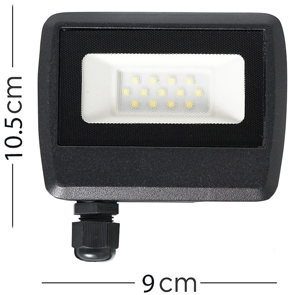 ValueLights Slimline Black LED Garden Wall Floodlight Image 6