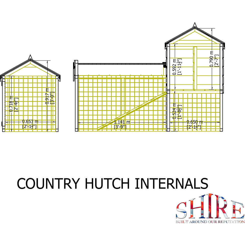 Shire 6 x 3ft Shiplap Country Hutch Image 4