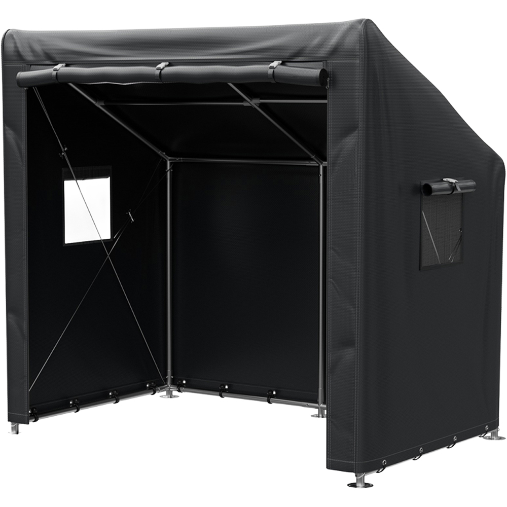 Living and Home 6 x 4ft Black Garden Storage Shed Image 4