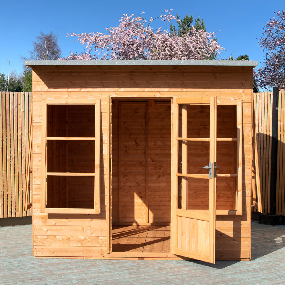Shire Orchid Pine Wood Curved Roof 8 x 8ft Summerhouse Image 6