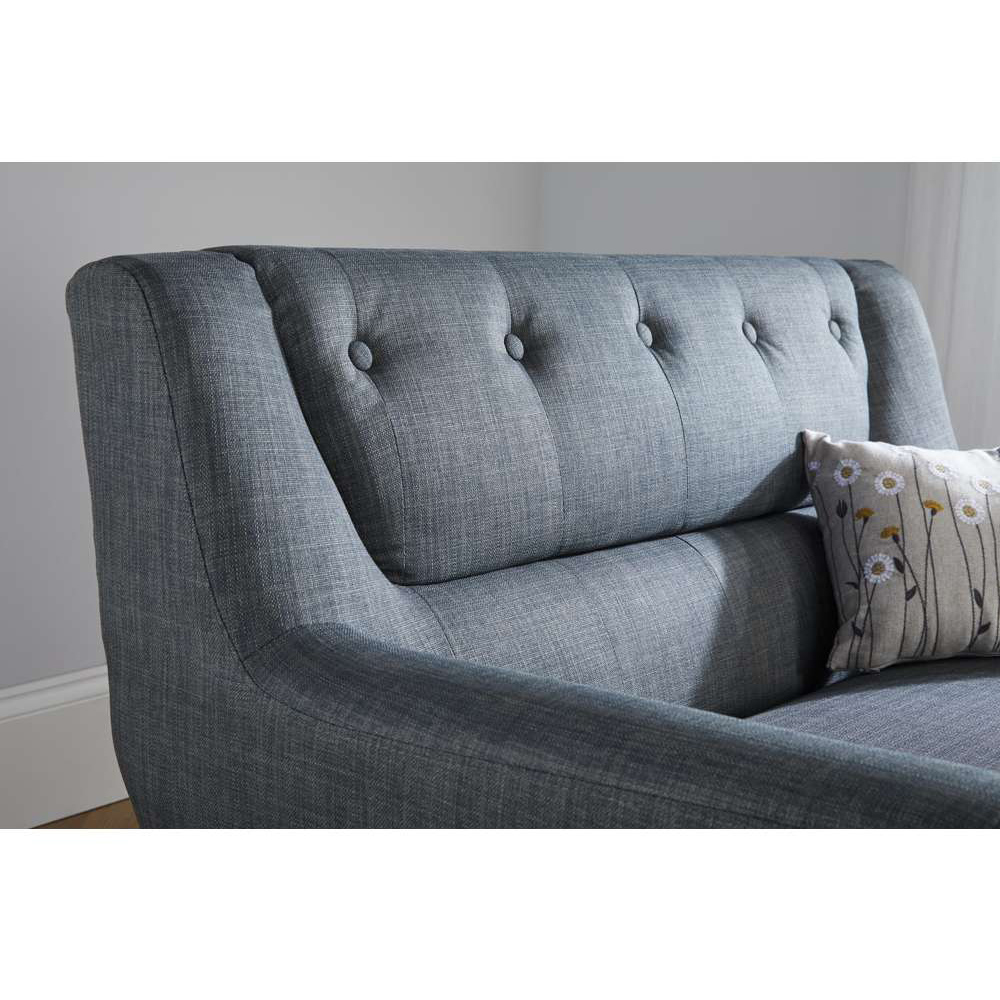 Lambeth 2 Seater Grey Fabric Sofa Image 4