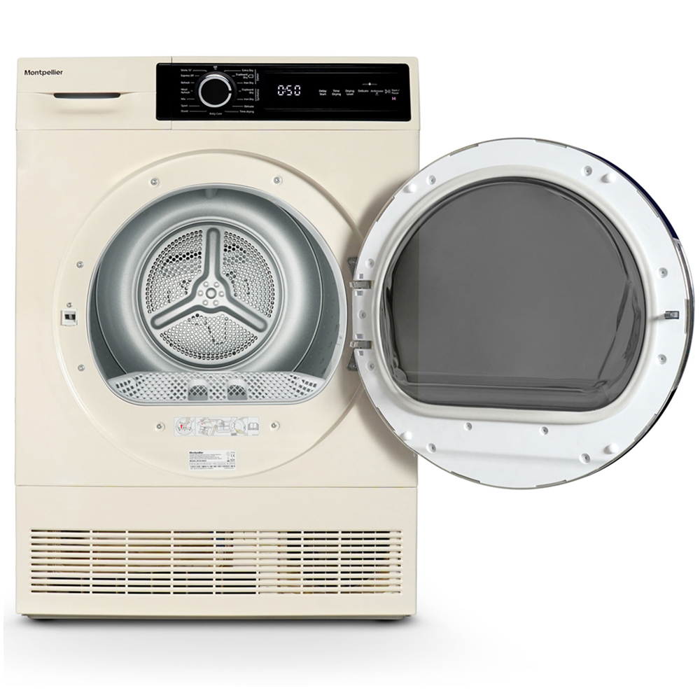 Montpellier MTDC8SDC 8kg Cream Condenser Sensor Dry Tumble Dryer Image 4