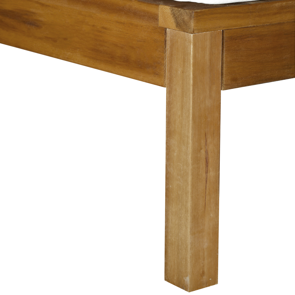 Outsunny 4 Seater Cream White Acacia Wood Garden Sofa Set Image 3