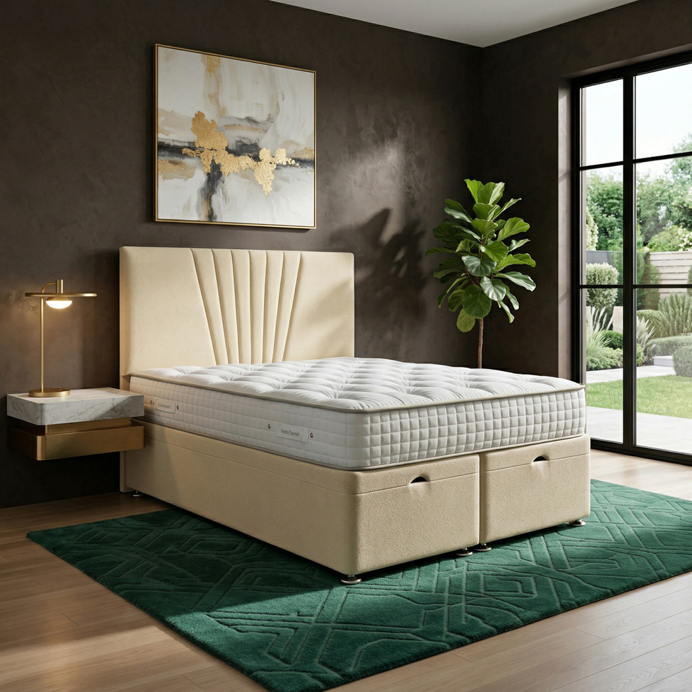 DS Living Vesper Double Cream Ottoman Bed Image 5