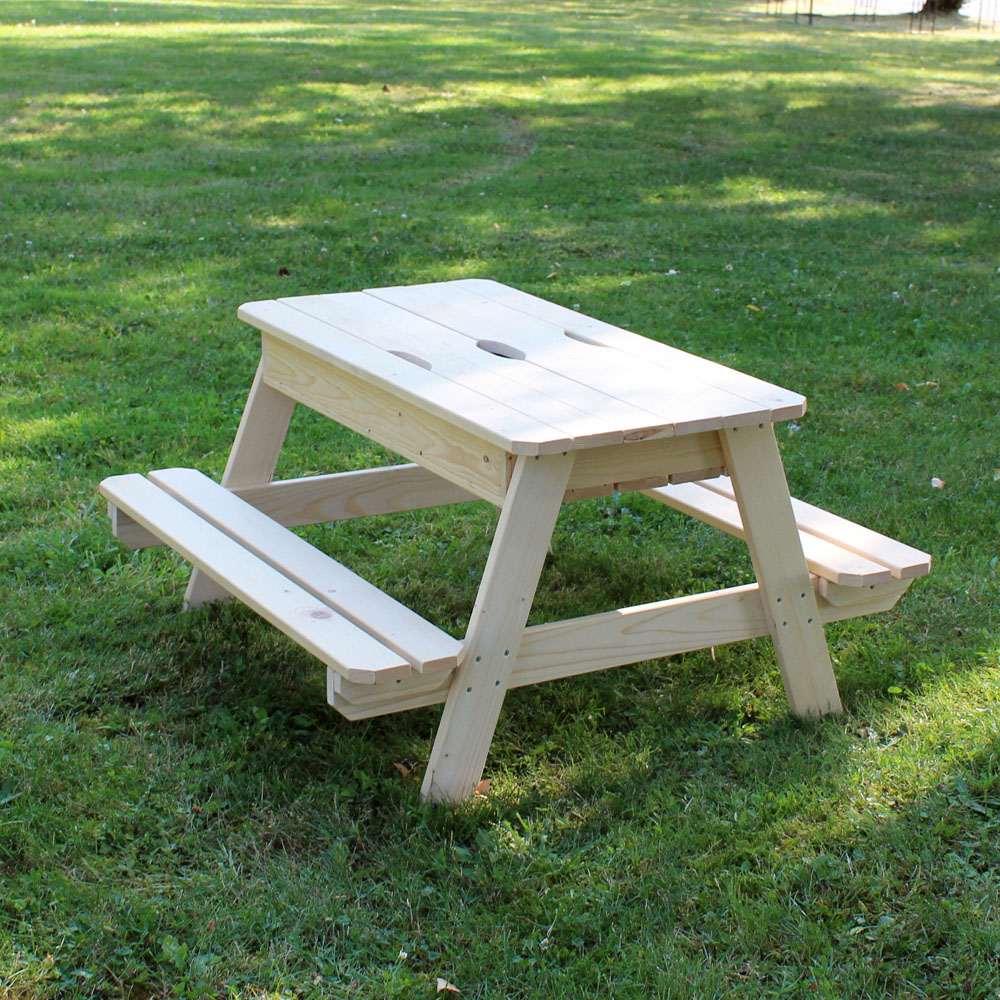 Soulet Kids 4 Seater Wooden Picnic Table with Sand Pit Image 6