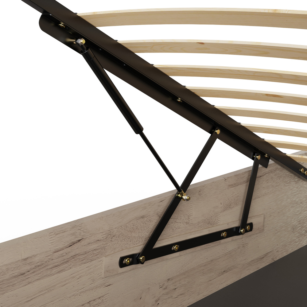 GFW Madrid Double Limed Oak Ottoman Bed Image 7